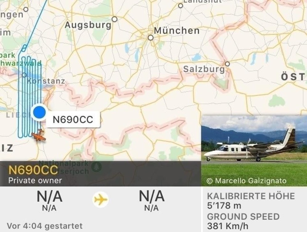 Spezialflug über der Ostschweiz