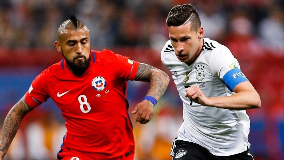 Chile-Star Vidal (li.) spuckt vor dem Finale große Töne.