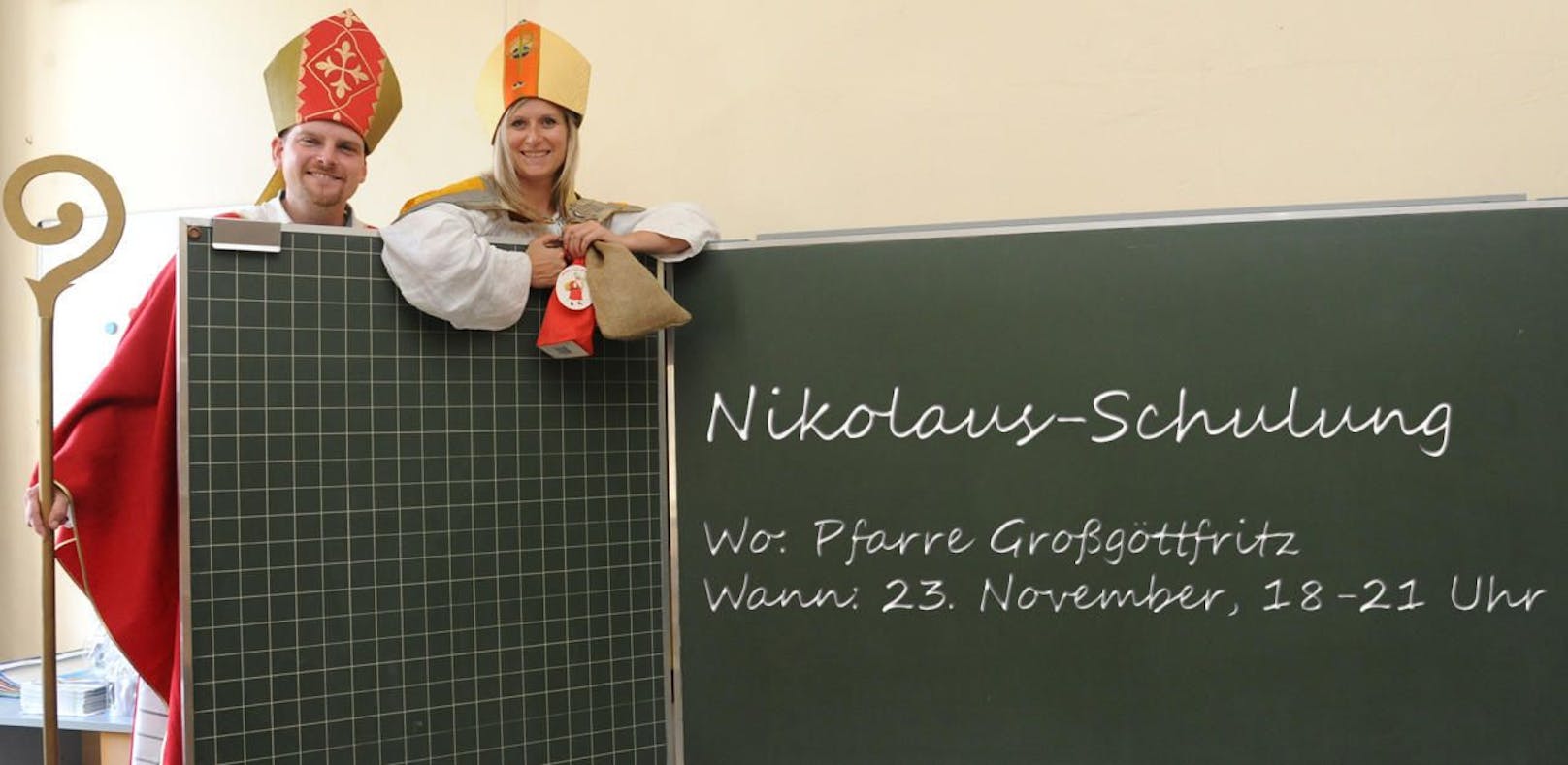 Der Nikolaus drückt jetzt in NÖ die Schulbank