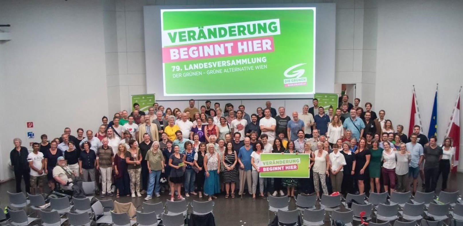 Die Wiener Grünen bei der Landesversammlung.
