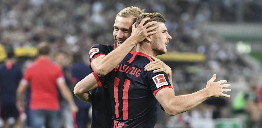 Timo Werner schoss Leipzig in Gladbach zum Sieg.