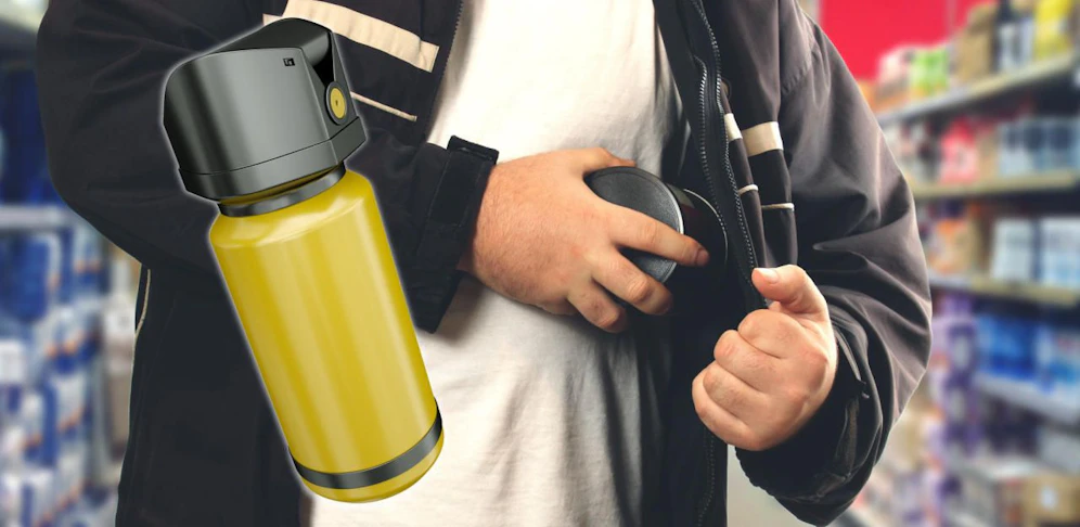 Der Dieb griff mit Pfefferspray an.