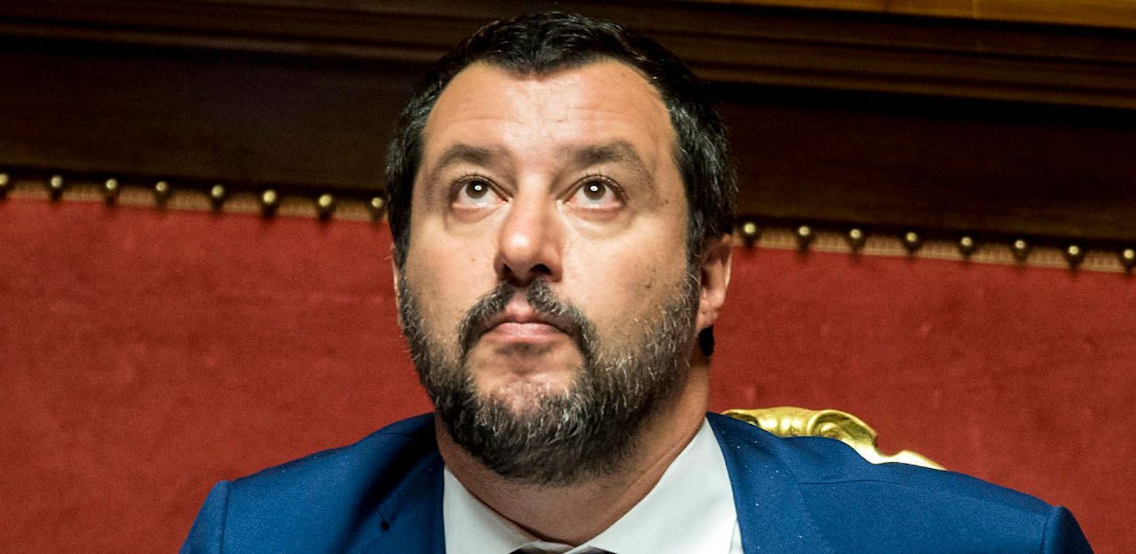 Matteo Salvini, Innenminister und Chef der Lega Nord, bei einer Sitzung des Senats in Rom