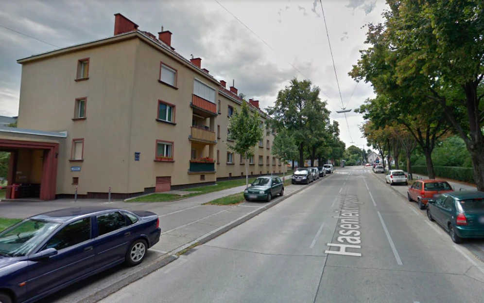 Blick in die Hasenleitengasse in Wien-Simmering