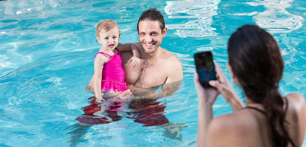 In der Therme Wien ist das Fotografieren im Becken verboten.