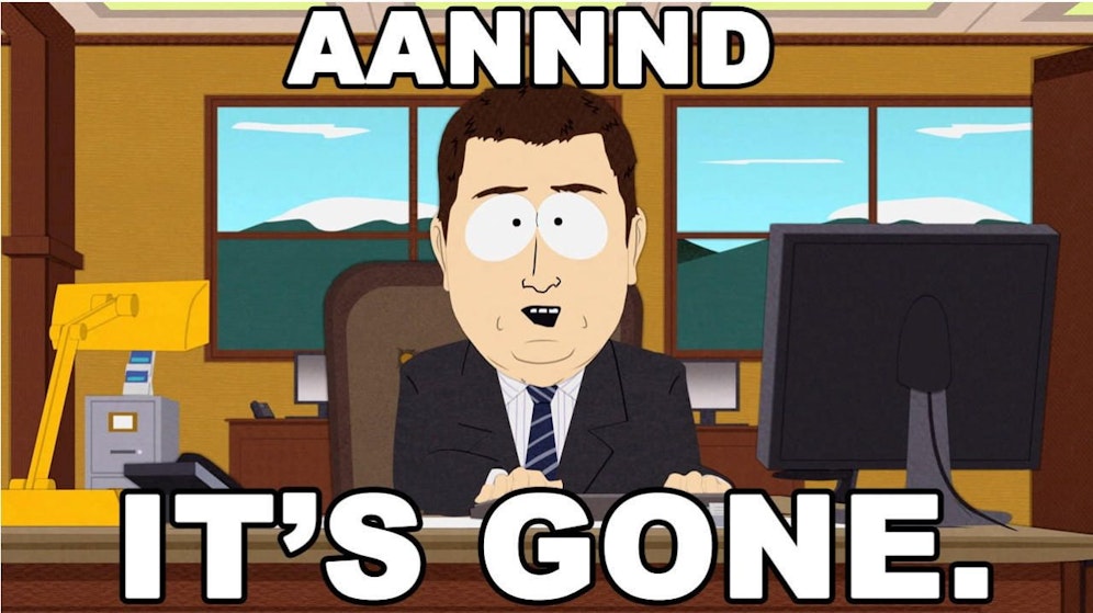 Dieses Meme erscheint beim Öffnen der Savedroid-Website.