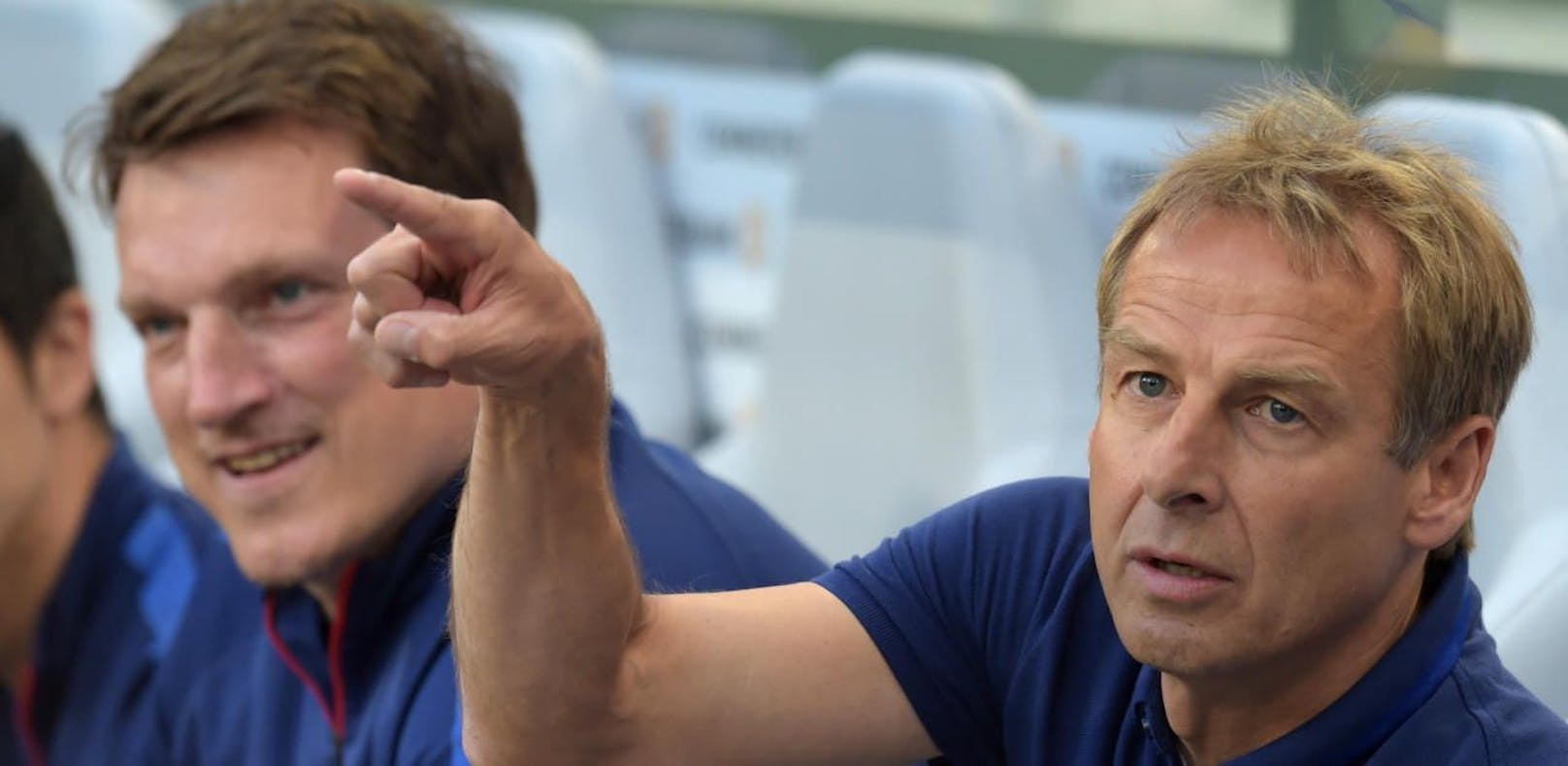 Jürgen Klinsmann und Andi Herzog. Der ÖFB-Rekordspieler war in den USA sein Co-Trainer.