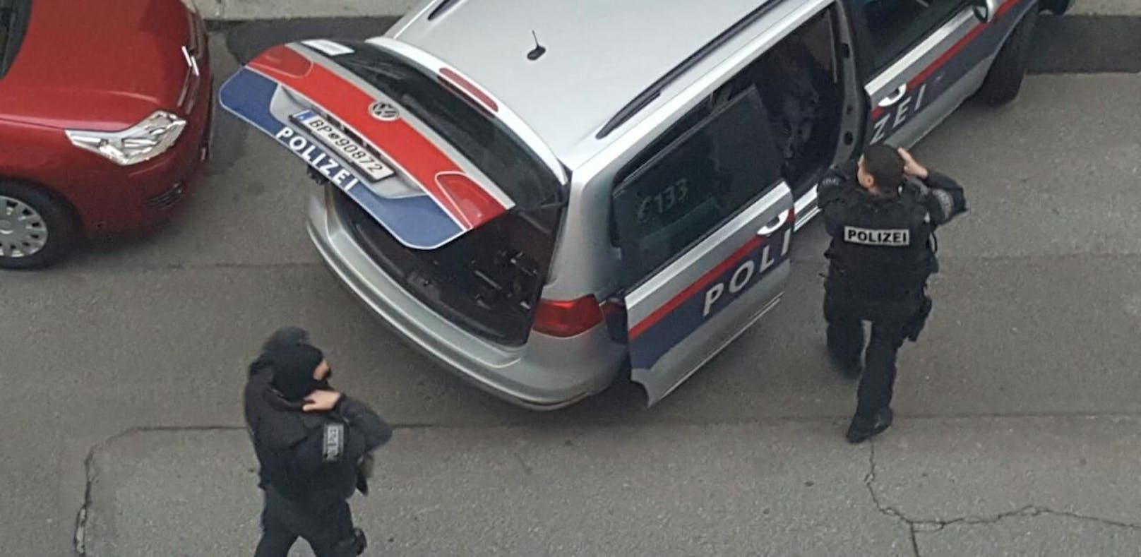 Die Polizei musste einiges einstecken bei einem Einsatz in Wien-Alsergrund.