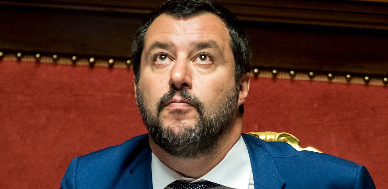 Matteo Salvini, Innenminister und Chef der Lega Nord, bei einer Sitzung des Senats in Rom