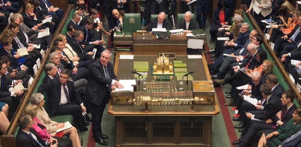 Das britische Parlament bei einer der unzähligen Brexit-Debatten...