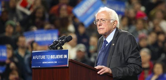 Trump-Herausforderer Bernie Sanders bei einem Wahlkampfauftritt in Seattle (USA)