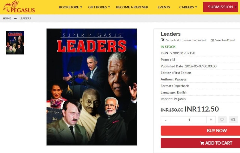 "Great Leaders" heißt das Buch, das Adolf Hitler in eine Reihe mit Mahatma Ghandi und Nelson Mandela stellt.