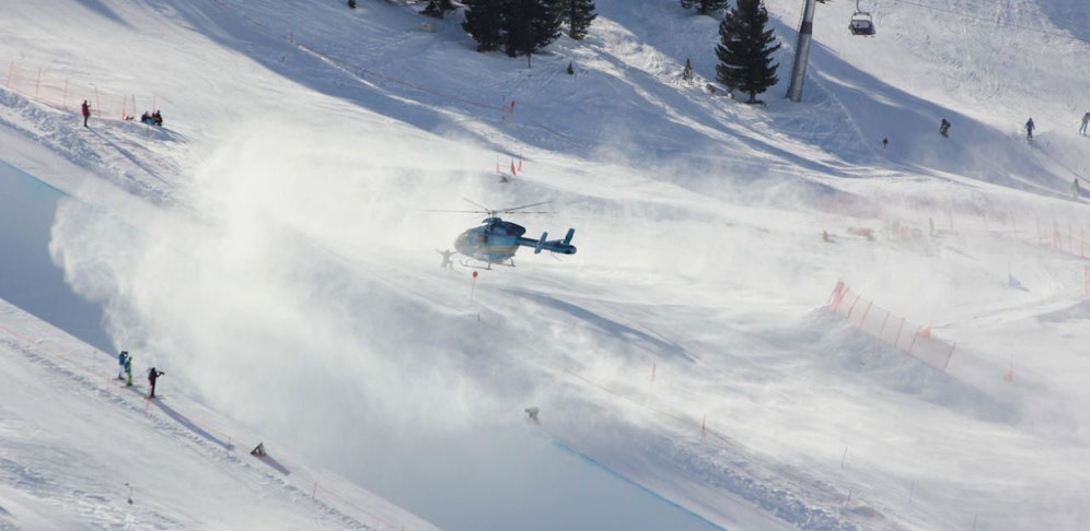Die beiden verletzten Wintersportler wurden mit dem Hubschrauber ins Spital geflogen