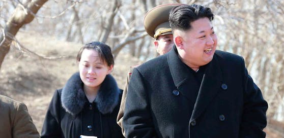 Kim Jong-un und seine Schwester Kim Yo-jong.