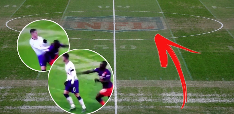 Tottenham und Manchester City beackerten den holprigen Wembley-Rasen. Lamela und Mendy lieferten sich einen Boxkampf.