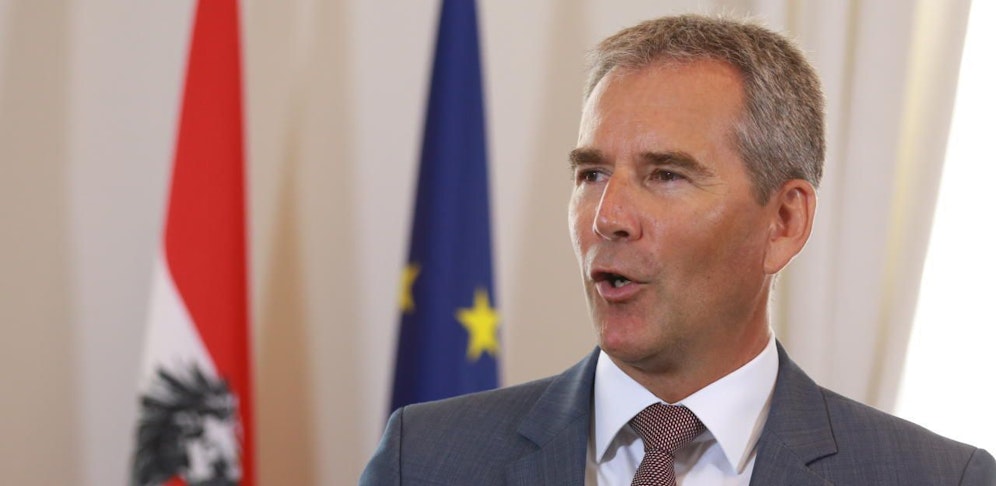 Finanzminister Hartwig Löger im Rahmen eines Ministerrats Ende August 2018.