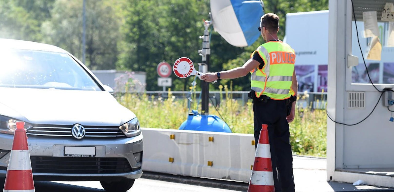 Grenzkontrollen an der deutsch-österreichischen Grenze.