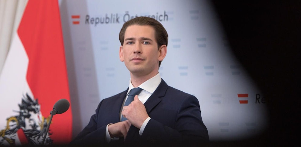 Bundeskanzler Sebastian Kurz (ÖVP) nach seinem Treffen mit Staatsanwälten in Wien am 10. Februar 2020