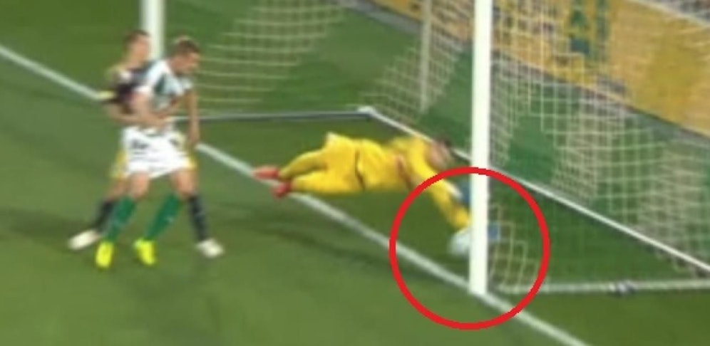 Cican Stankovic fischte den Ball hinter der Linie hervor. Das Tor zählte nicht.