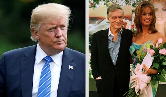 Donald Trump soll 2006 eine Affäre mit Ex-Playmate Karen McDougal (mit Playboy-Boss Hugh Hefner) gehabt haben. Zahlte er ihr Schweigegeld? 