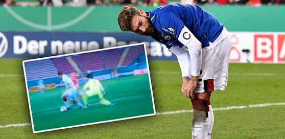 Enrico Valentini musste beim elferschießen ins Tor - davor patzte der Kaiserslautern-Goalie schwer