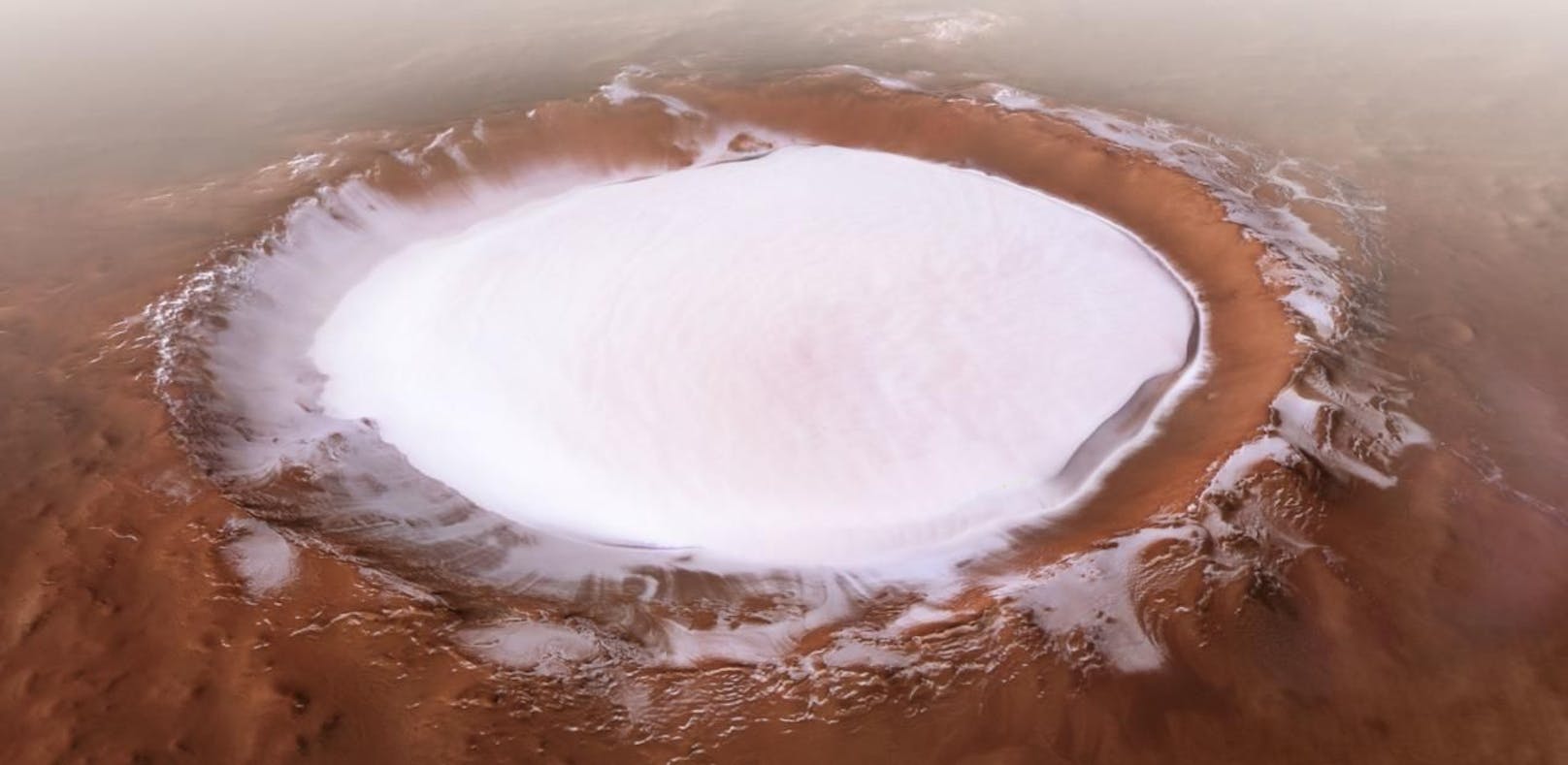 Riesiges Eisfeld auf dem Mars fotografiert