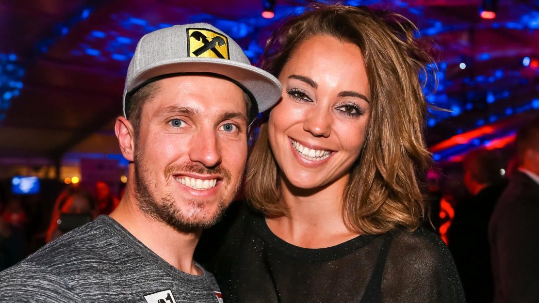 Hirscher mit Ex-Frau Laura Moisl.
