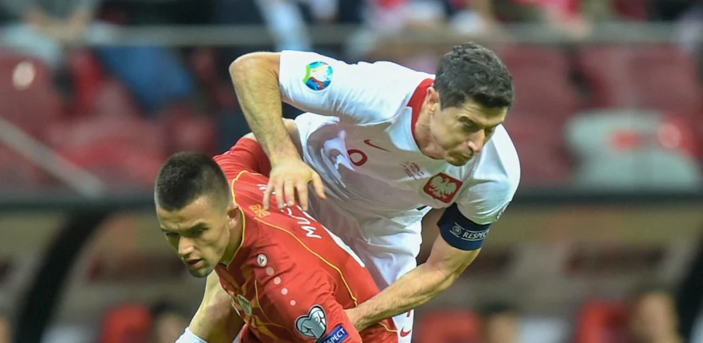 Robert Lewandowski besiegte mit Polen Nordmazedonien mit 2:0.