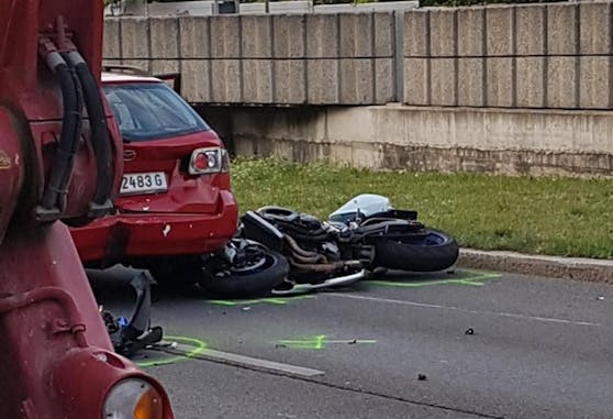 Schwerer Unfall auf der Leberstraße in Simmering.