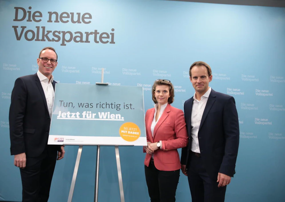 De ÖVP will Rot-Grün in Wien Nachhilfe in Sachen Verkehrs- und Infrastrukturpolitik geben (Nationalrat Andreas Ottenschläger, Gemeinderätin Elisabeth Olischar und Landesgeschäftsführer Markus Wölbitsch, v.l.n.r)