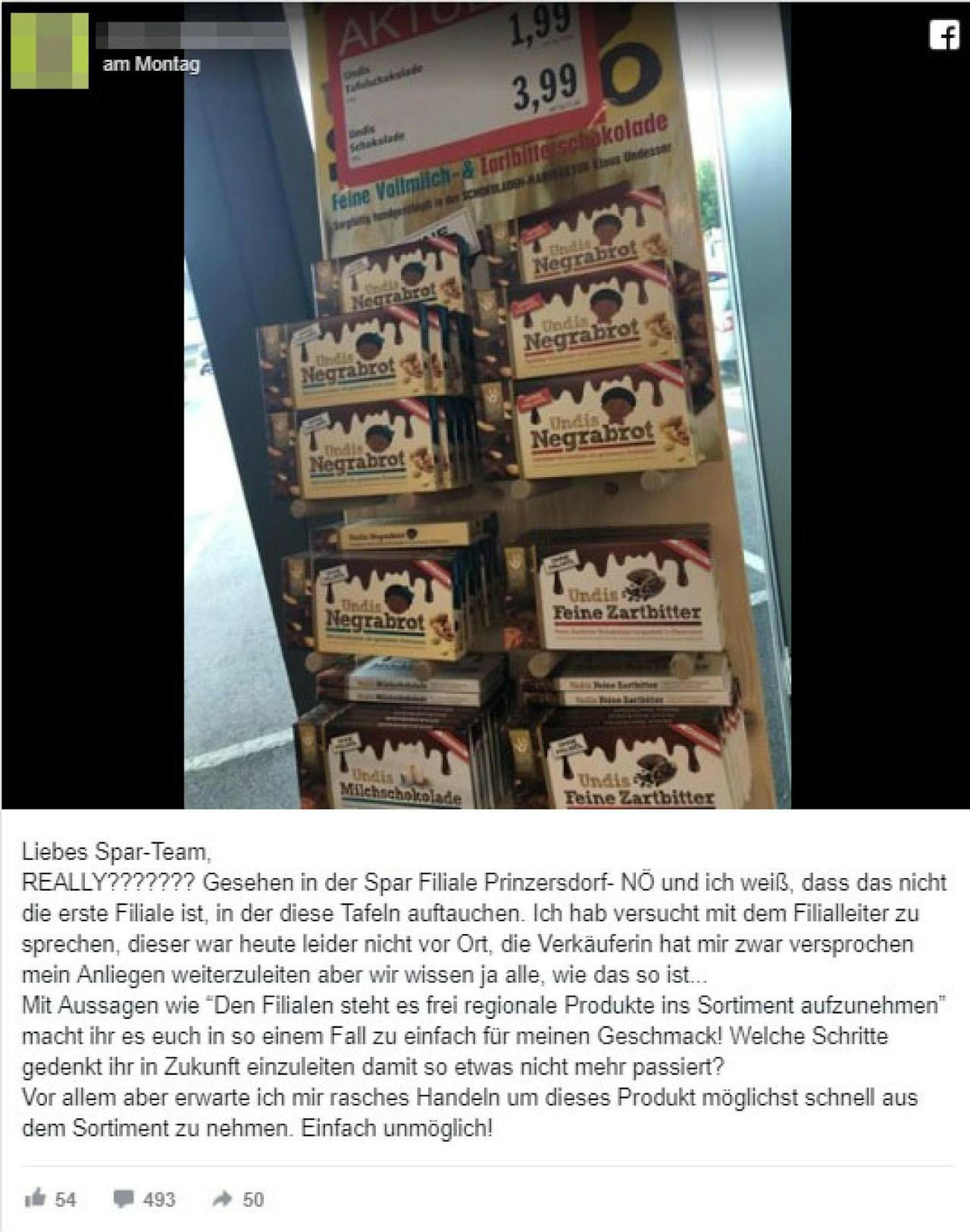 Rassismus-Eklat um Schokolade in Supermarkt