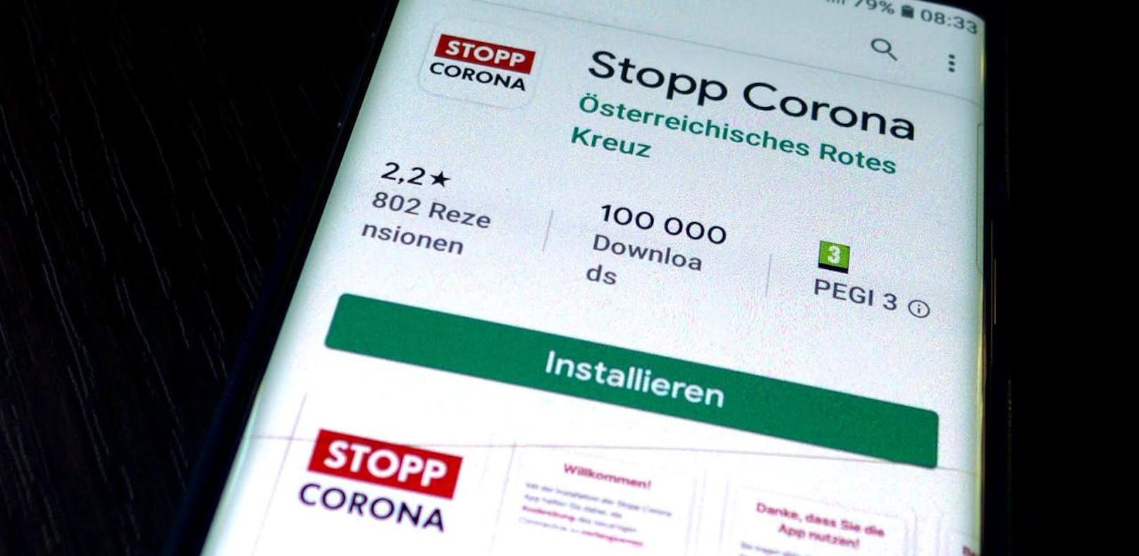 Stopp-Corona-App des Roten Kreuzes