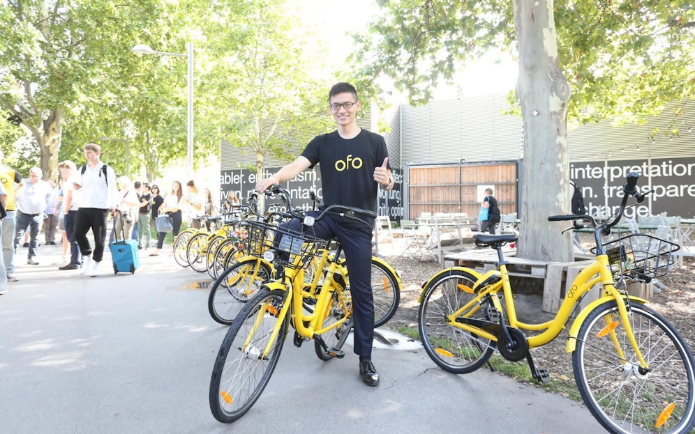 Zieht aus Wien ab: Ofo-Chef Fred Dong plus knapp 1.000 Räder.