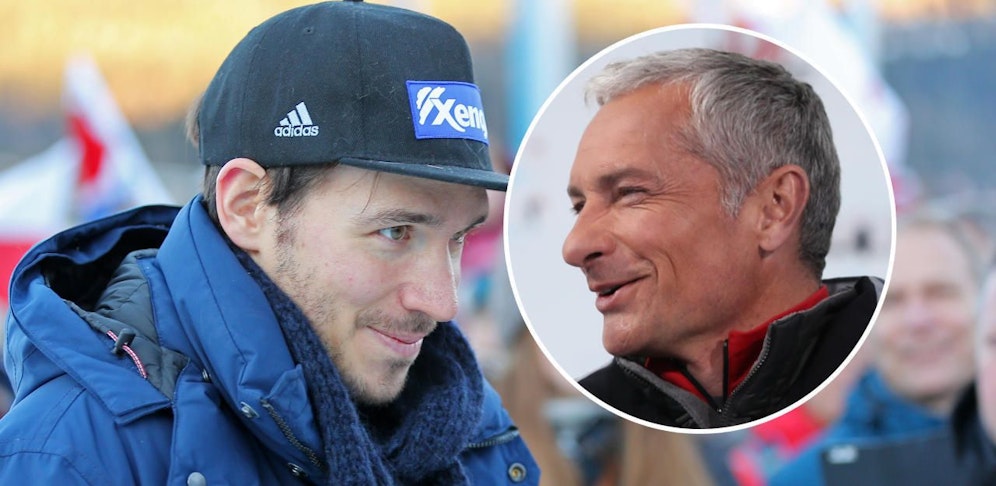 Felix Neureuther und ORF-Moderator Rainer Pariasek.