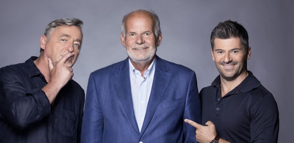 Von links: Andreas Vitásek, Rechtsanwalt Dr. Manfred Ainedter und Ciro DeLuca sind "Die Rechthaberer" (Bild: Gerry Frank). 