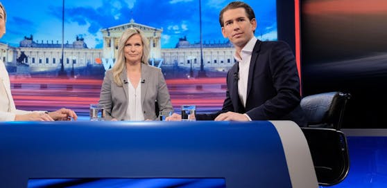 Claudia Reiterer hat Erfahrung mit Wahl-Sendungen. Hier diskutierte sie im Wahlkampf 2017 mit Sebastian Kurz (ÖVP) und der damaligen Spitzenkandidatin der Grünen, Ulrike Lunacek.