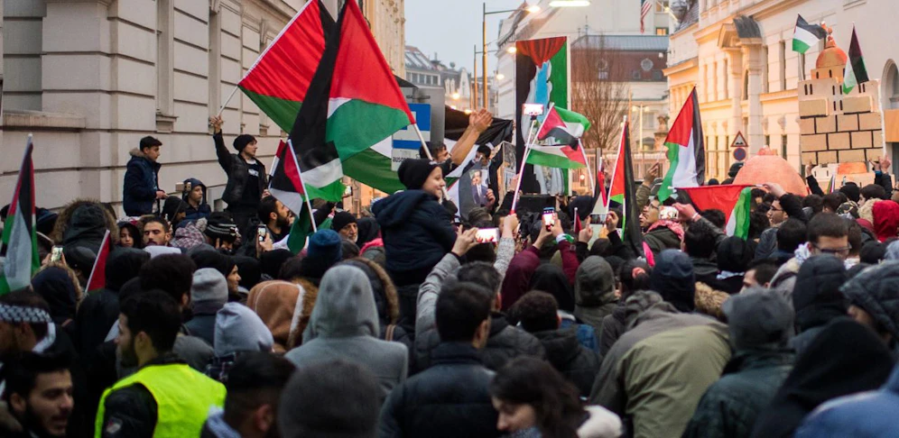 Demonstration gegen die Jerusalem-Entscheidung in Wien.