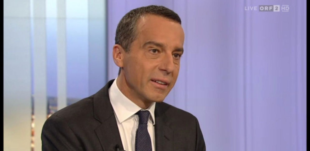 Bundeskanzler Christian Kern in der ORF-Pressestunde vom 8. Oktober 2017.