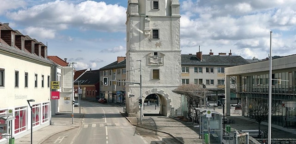 Der Hauptplatz in Fischamend.