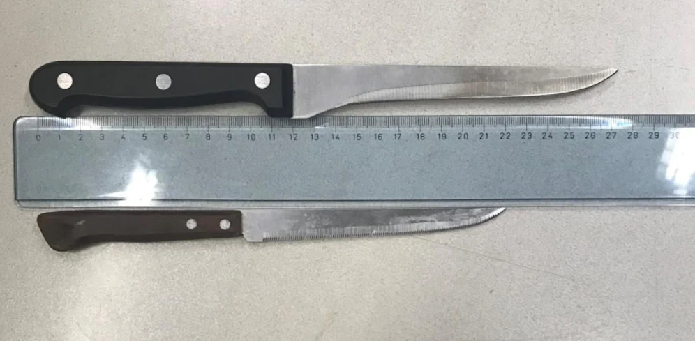 Die beiden Messer wurden sichergestellt