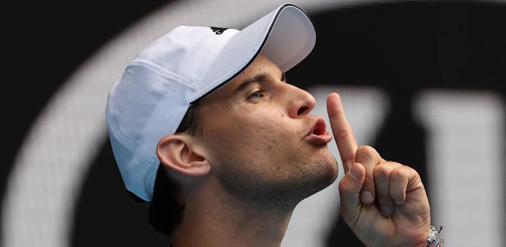 Dominic Thiem: "Schhh!"