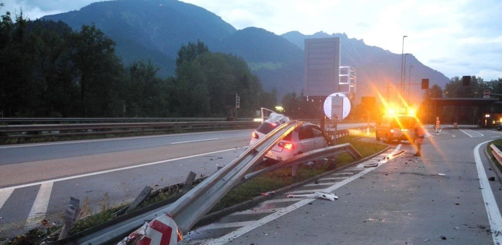 Unfall auf der A14 bei Nüziders