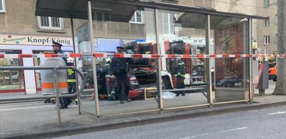 Die Unfallstelle in Wien-Simmering