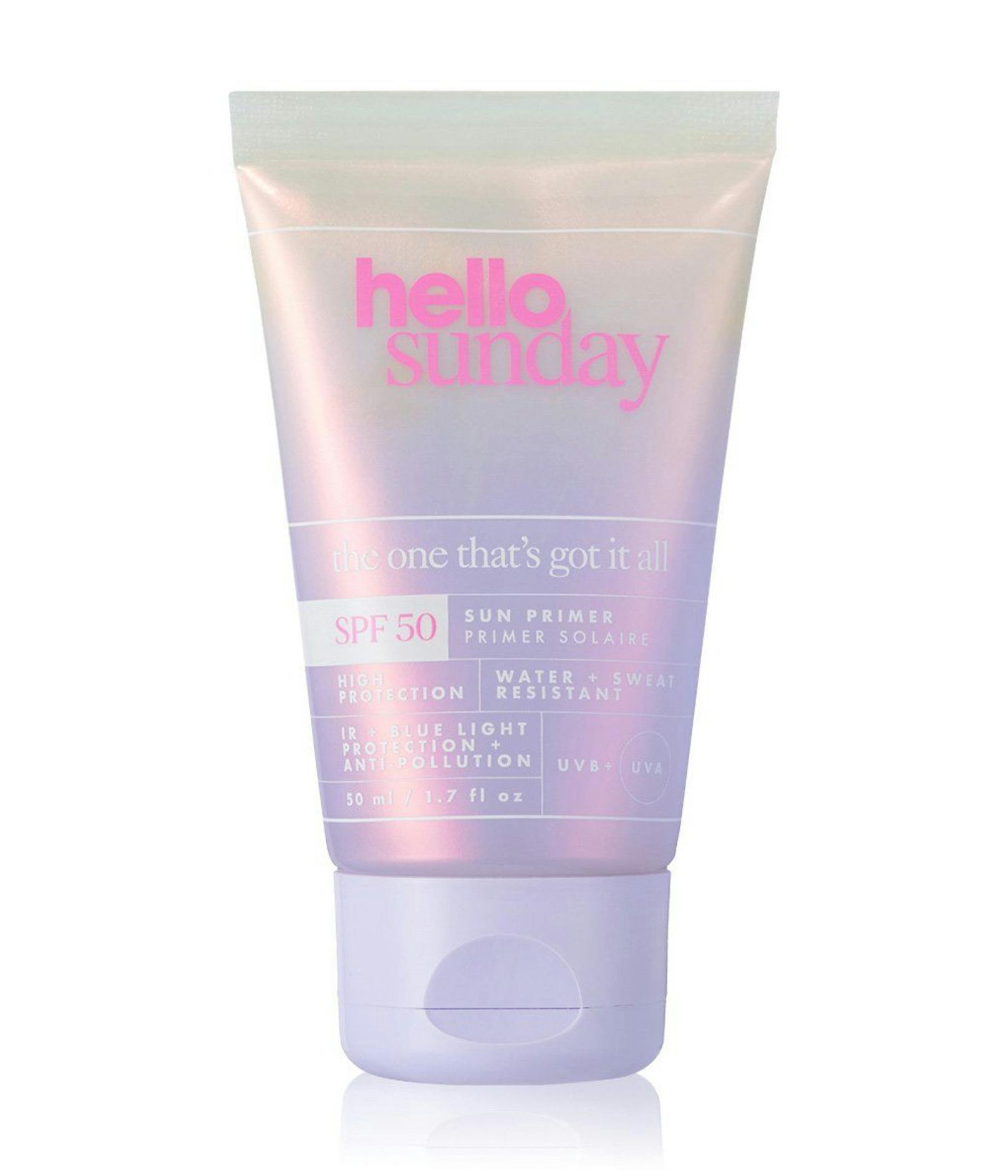 Hello Sunday vereint in "The one that's got it all Full Shield Face Primer" UV-Schutz und <strong>Make-up-Primer (23 Euro).</strong>