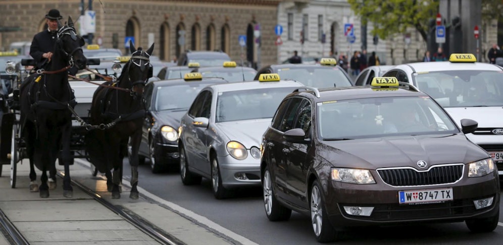 1.000 Taxler wollen am Montag in der Wiener City demonstrieren.