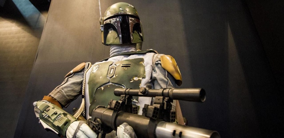 Statue von Boba Fett auf der ComicCon 2015 in Sao Paulo.