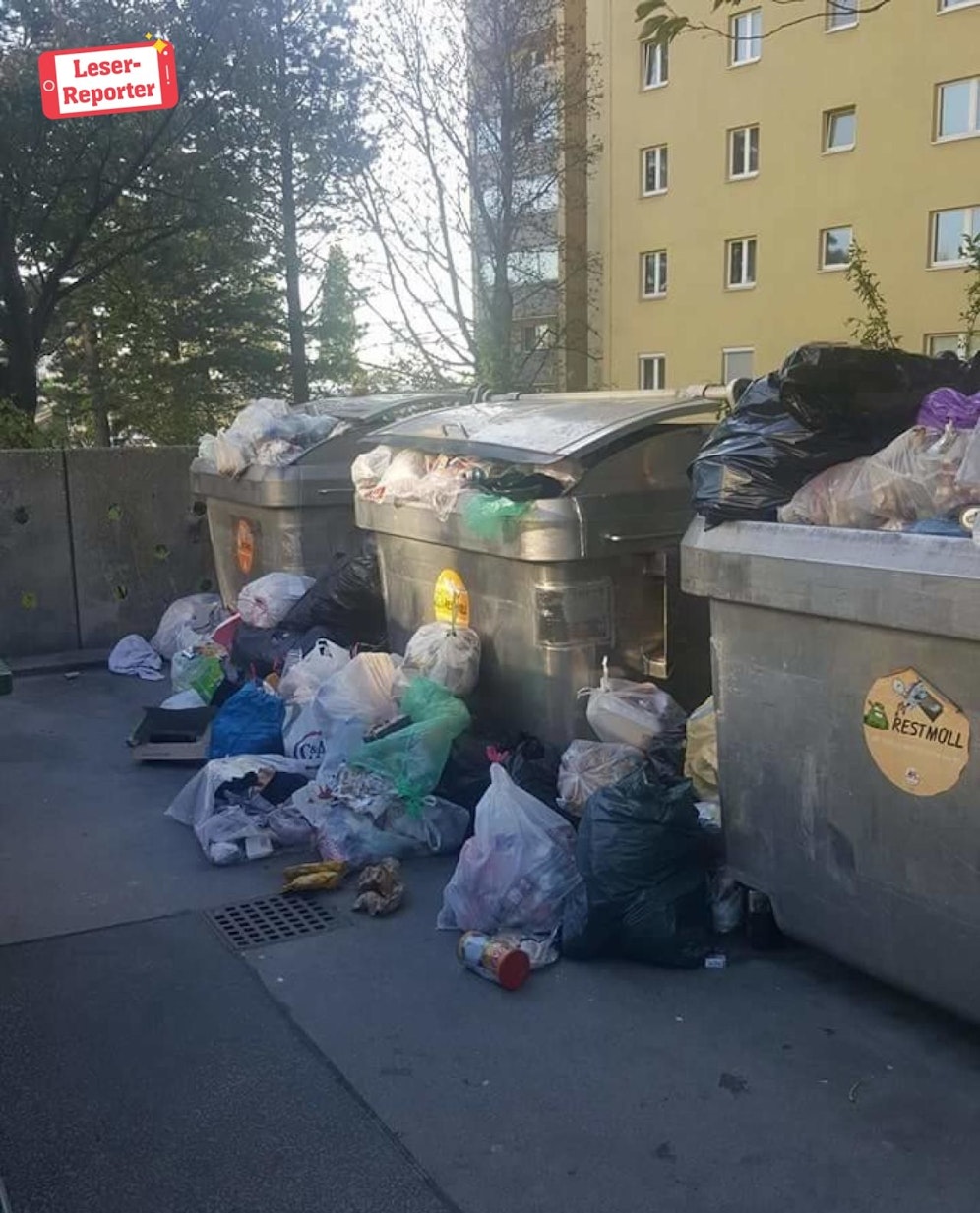 Mistplatz im Gemeindebau quillt über: "Riecht im Sommer besonders gut"