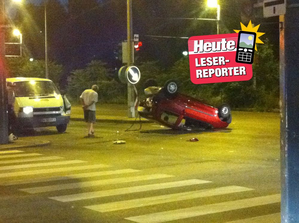 Heute.at - Spektakulärer Unfall am Handelskai