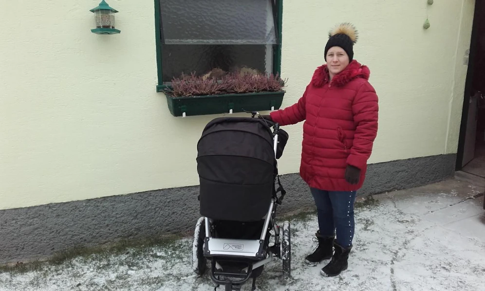 Romana F. (35) wurde beim Plachutta in Nußdorf wegen des Kinderwagens abgewiesen.