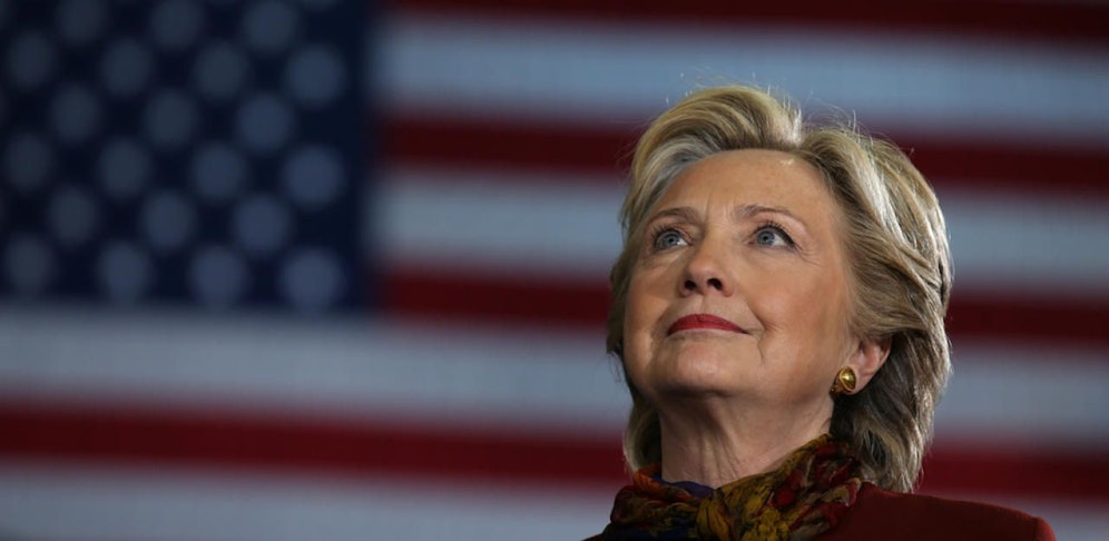 "Ich werde mich weiterhin für das einsetzen, woran ich glaube": Die vor drei Jahren gescheiterte Hillary Clinton.